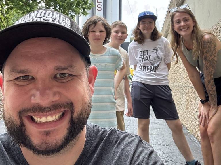 Bryant, Jess and their kids, the family behind DadCam Rentals