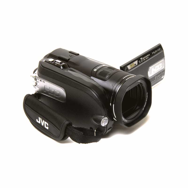 JVC GZ-HD3U vintage camcorder rental, side view