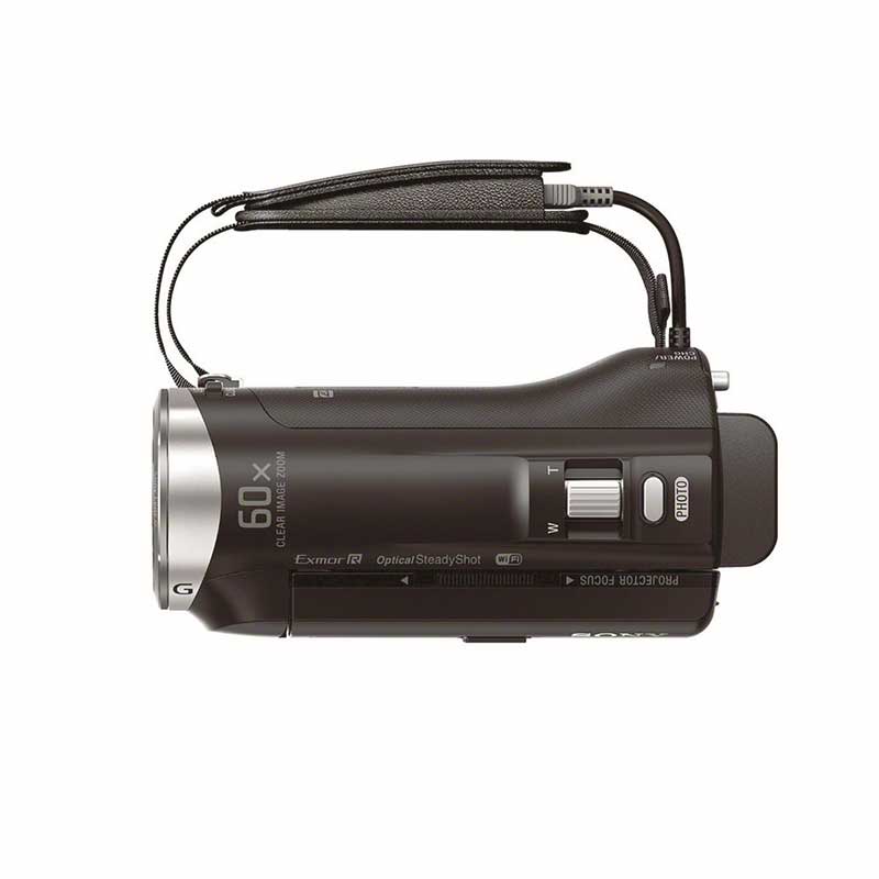 Sony HDR-PJ340 vintage camcorder rental, top view
